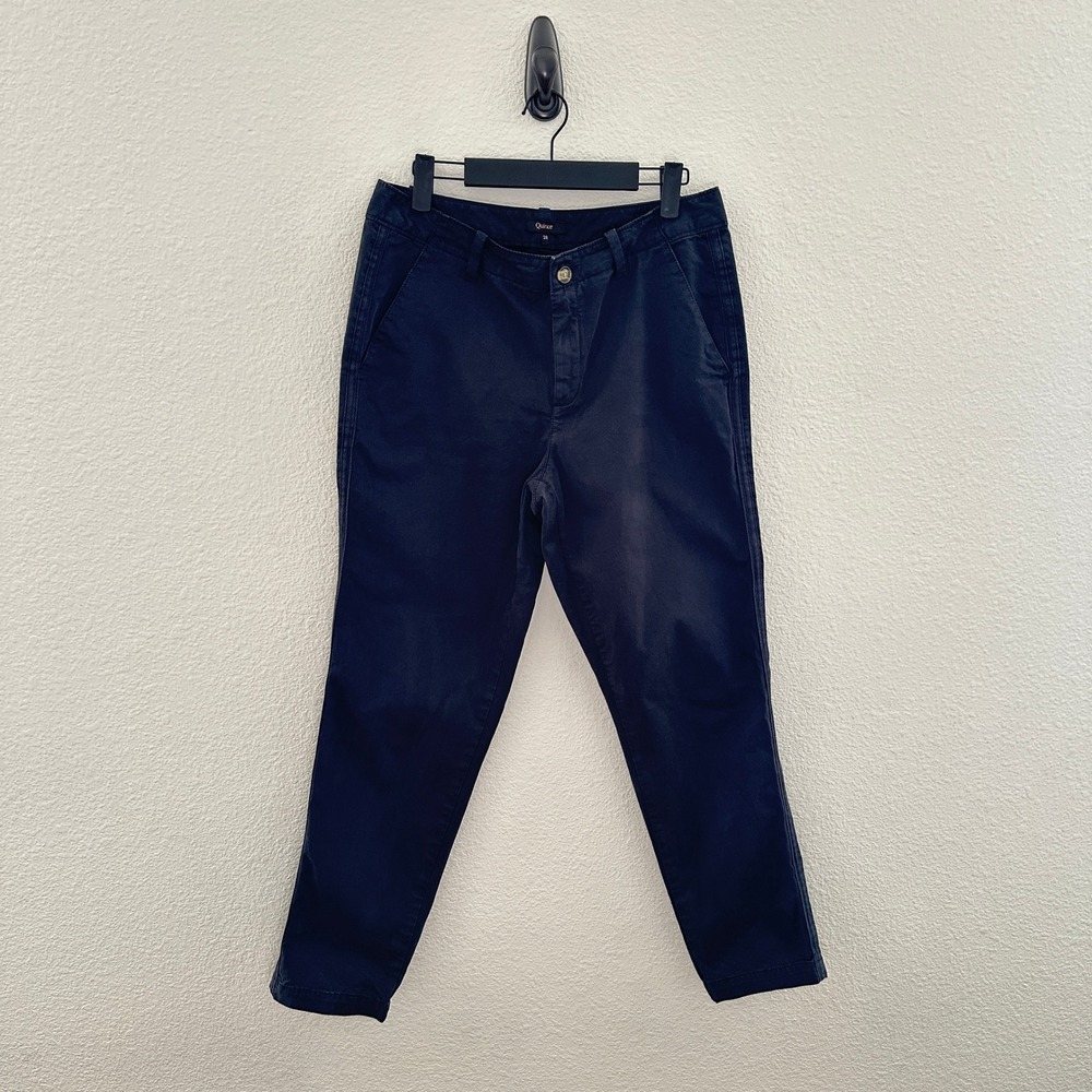 Quince Black Chino Pants Indie‎ Retro Sustainable Minimalist Smart Casual 28